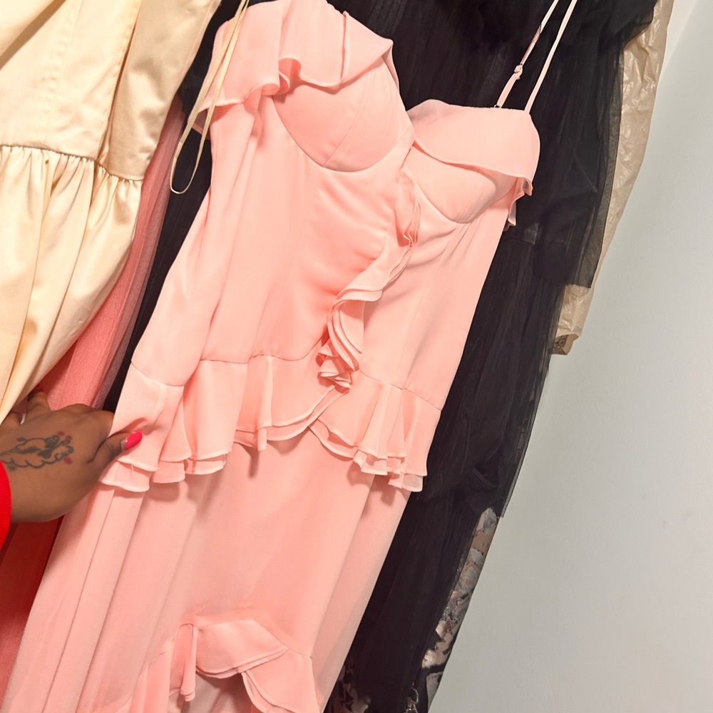 Gianni Bini Soft Pink Ruffle Dress